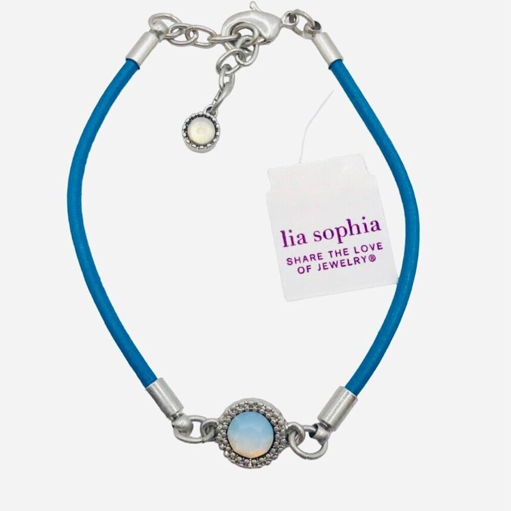 Retro Lia Sophia "Berry Patch Blueberry" Dainty Tennis Bracelet